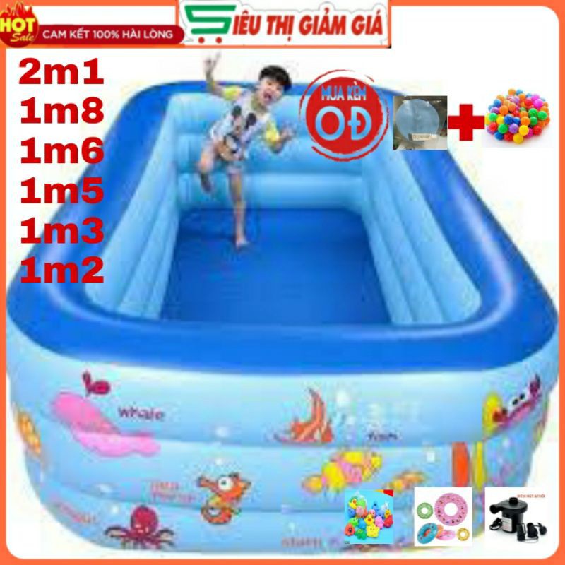 Bể Bơi 2m1 3 Tầng CỠ ĐẠI SIÊU TO cho cả Gia Đình ( tặng bóng + vá + keo)