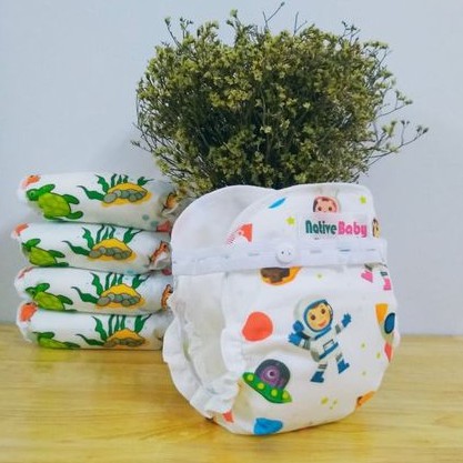 Tã vải Native Baby chống hăm - Free size 0-3 tuổi (tối đa 15kg)