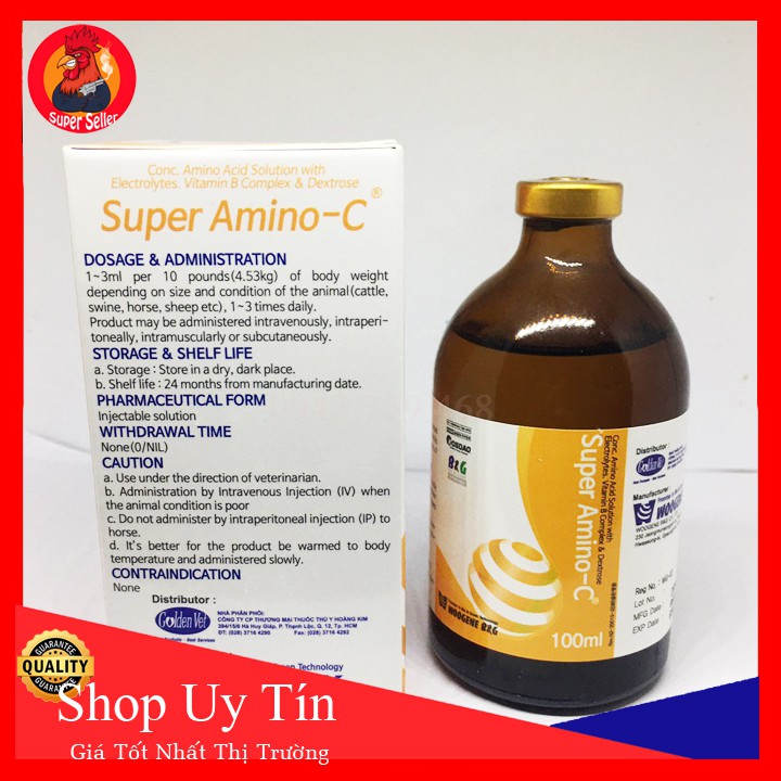 SUPER AMINO C Chai 100ml-Trợ Lực, Tăng Sức Đề Kháng-Hỗ Trợ Phục Hồi Khi Bị Bệnh Và Khi Điều Tr.ị Tang Cựa