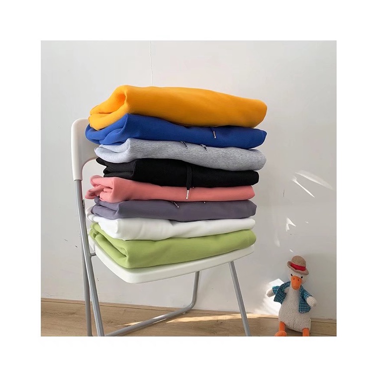 Áo khoác hoodie lót nhung dáng rộng màu sắc trẻ trung phong cách Hàn Quốc cho nam