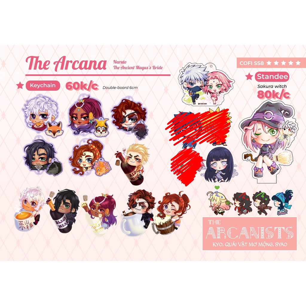 Móc khóa Naruto và The Arcana