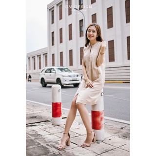 Đầm suông CM Design linen kem