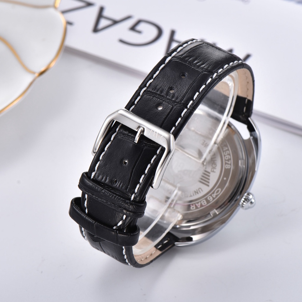 Đồng Hồ Đeo Tay Dây Da Thời Trang Sang Trọng Cho Nam