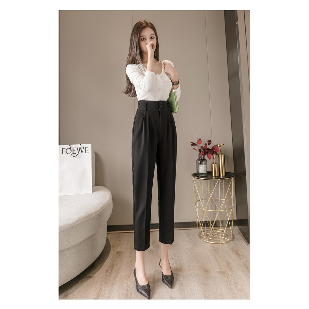 Quần Baggy Lưng Cao 3 Cúc cao 8cm, Phom rộng Có Big Size 68Kg, Lưng Thun Đằng  thoải mái, Chất Vải Tuyết Mưa Đẹp