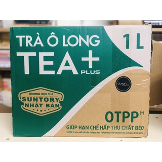 Trà ô long tea plus 1 lít 12 chai/thùng chang's food