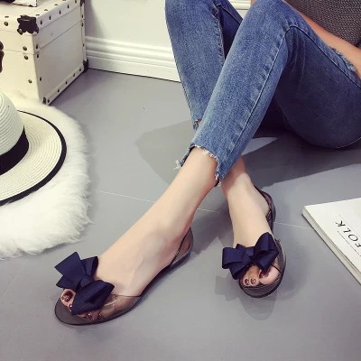 Dép Nhựa Đế Bằng Đính Nơ Xinh Xắn Cho Nữ | BigBuy360 - bigbuy360.vn