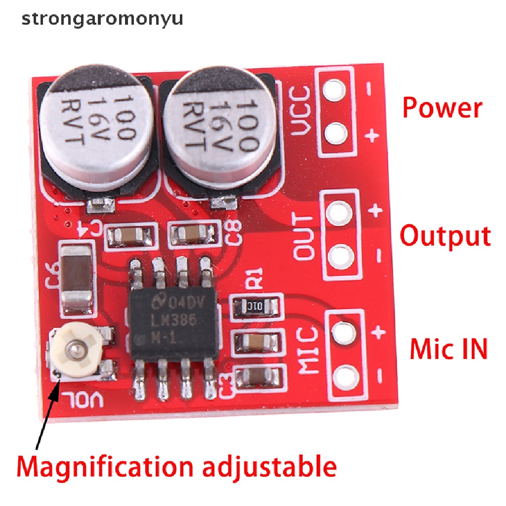 Bảng Mạch Khuếch Đại Âm Thanh Micro DC 5V-12V LM386 200 Lần