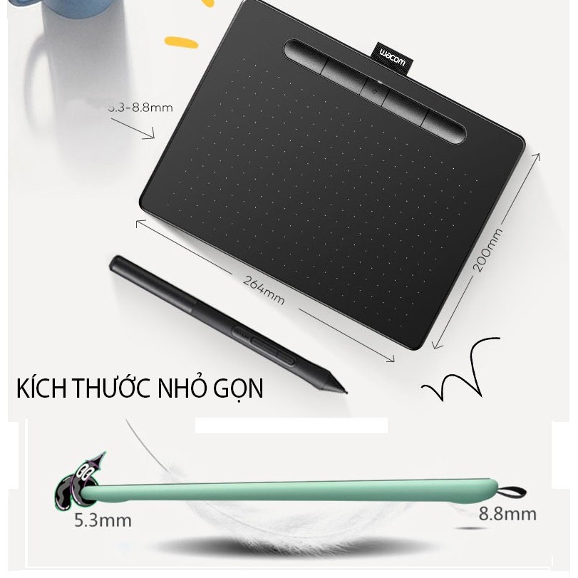 Bảng Vẽ Điện Tử Wacom Intuos Bluetooth CTL-6100WL/K0 - Hàng Chính Hãng