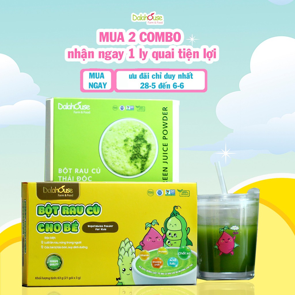 [CTKMT6] ƯU ĐÃI  COMBO ĂN DẶM  VÀ COMBO DETOX CHO MẸ & BÉ ( thời gian áp dụng 28/05- 6/6)