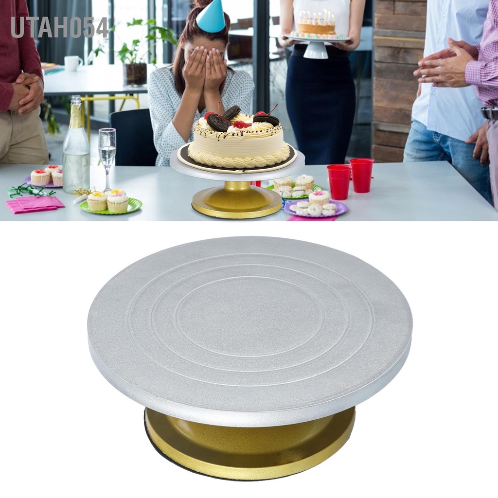 Utah054 Bánh thép dẻo dày Bàn xoay 360 ° trang trí đứng cho cửa hàng tráng miệng tại nhà