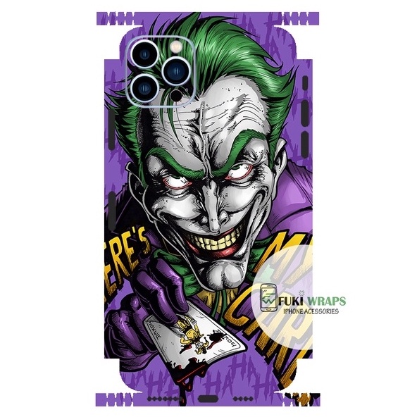 Tấm dán Skin Mặt Sau Joker FULL VIỀN Dành Cho 13prm , 12prm , 11prm , x , xsm , ip11 , ip12, ip13 - FukiShop