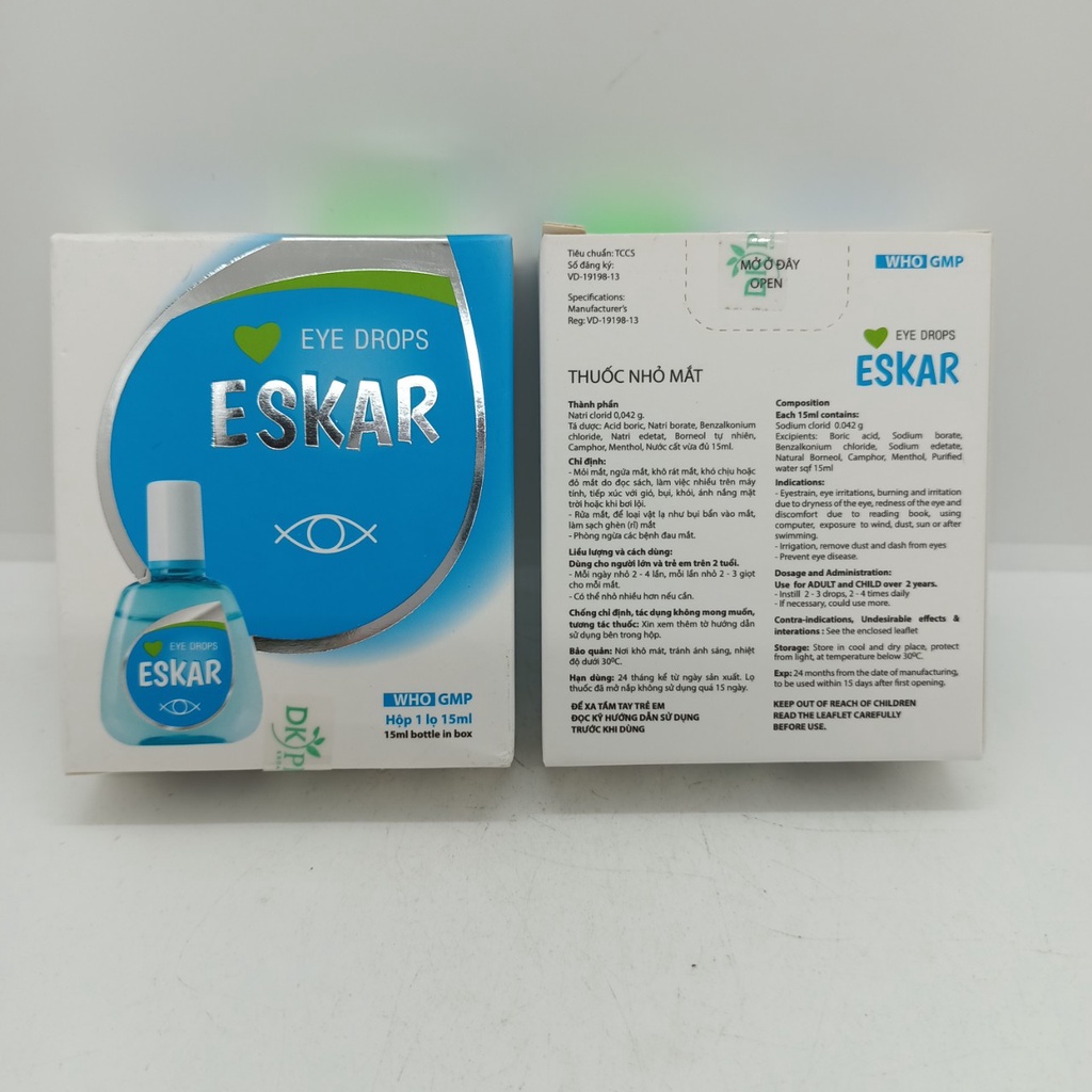 NƯỚC NHỎ MẮT ESKA R LỌ 15ML