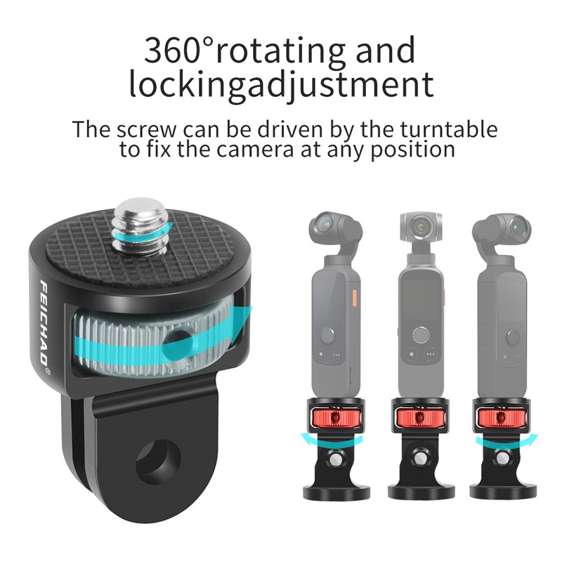 Ốc Vít 1 / 4 inch Xoay 360 Độ Bằng Nhôm Chuyên Dụng Cho Gopro 11 10 9 Insta360 One X2 X3 Action 3