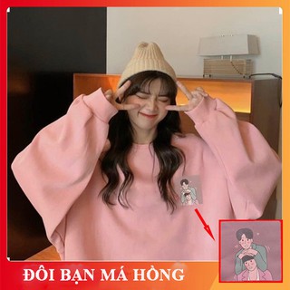 [FREESHIP 50K] Áo sweater nỉ đôi bạn ( có video), áo sweater đôi bạn siêu xinh