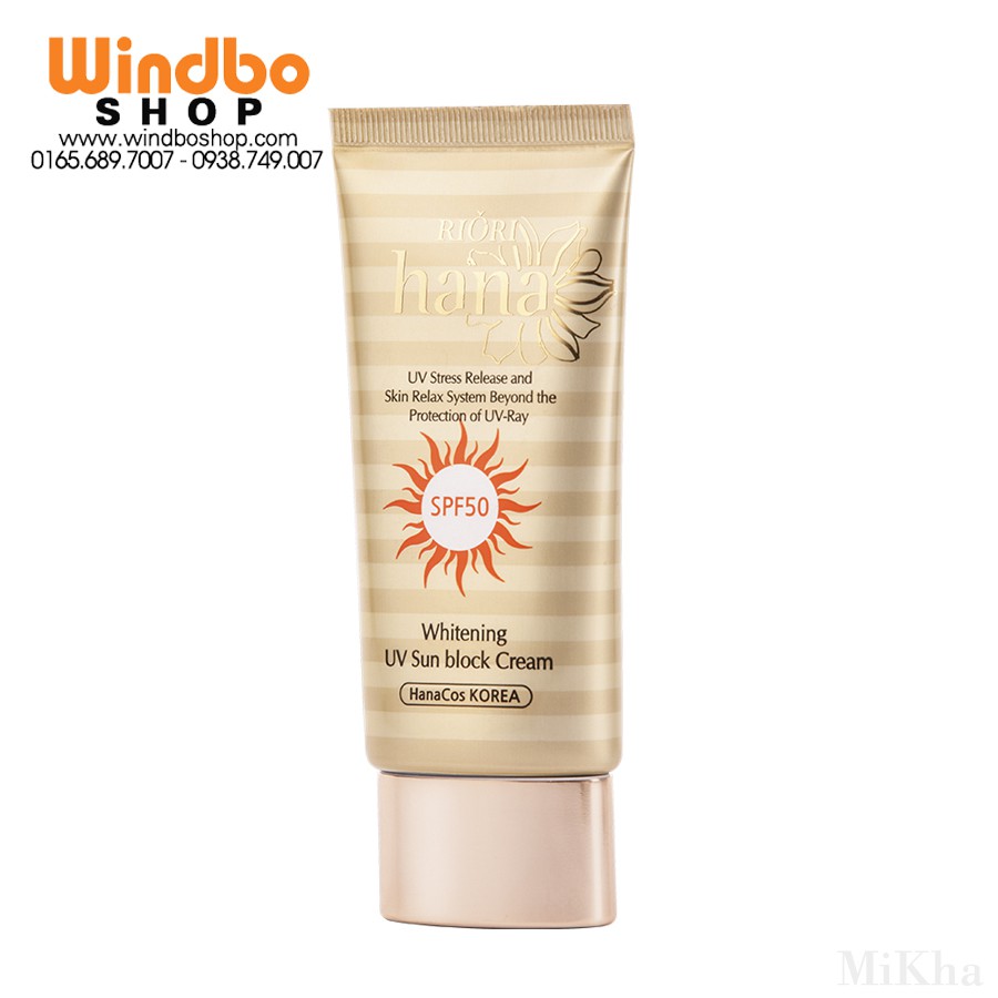 Kem Chống Nắng RIORI Hana Whitening UV Sun Block Cream
