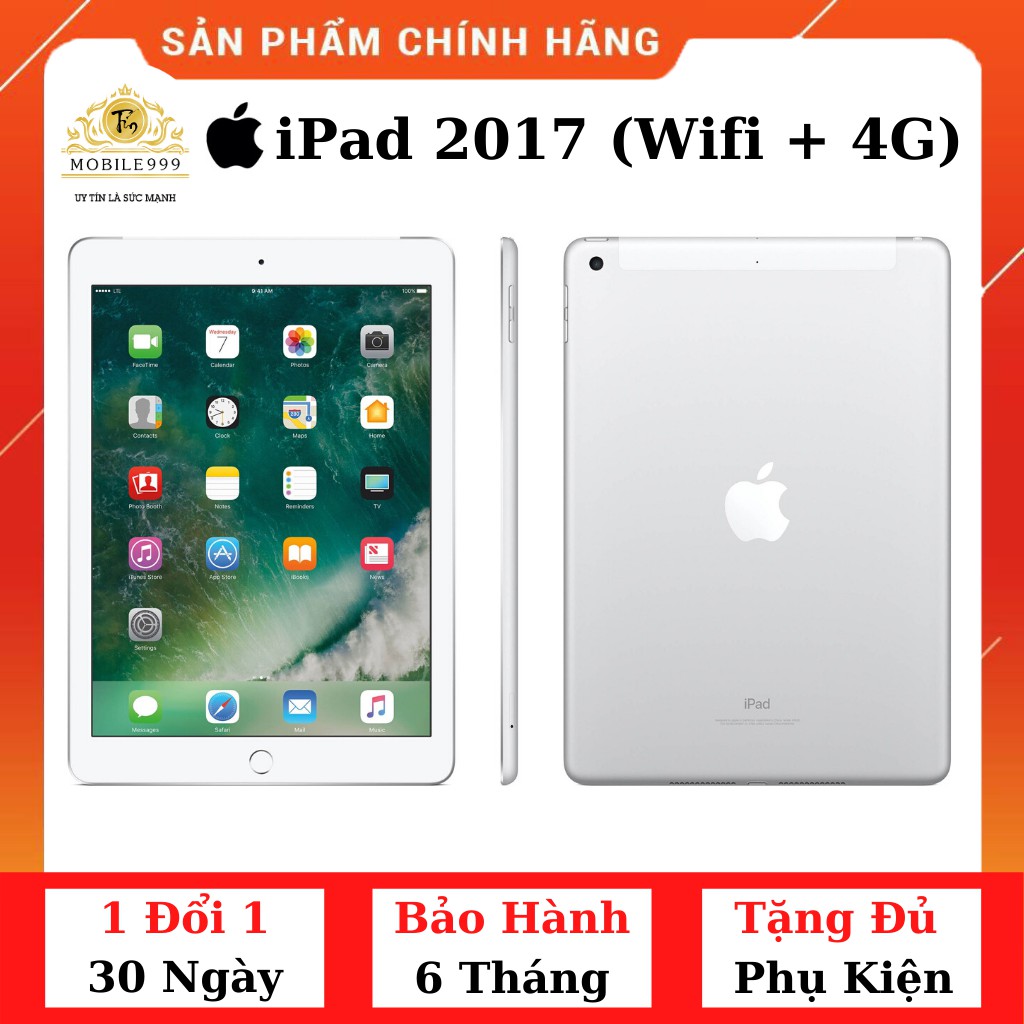 Máy Tính Bảng IPad Gen 5 (2017) (Wifi + 4G) 32GB /128GB Chính Hãng - Zin Đẹp 99% - Màn đẹp - Pin trâu - MOBILE999 | WebRaoVat - webraovat.net.vn