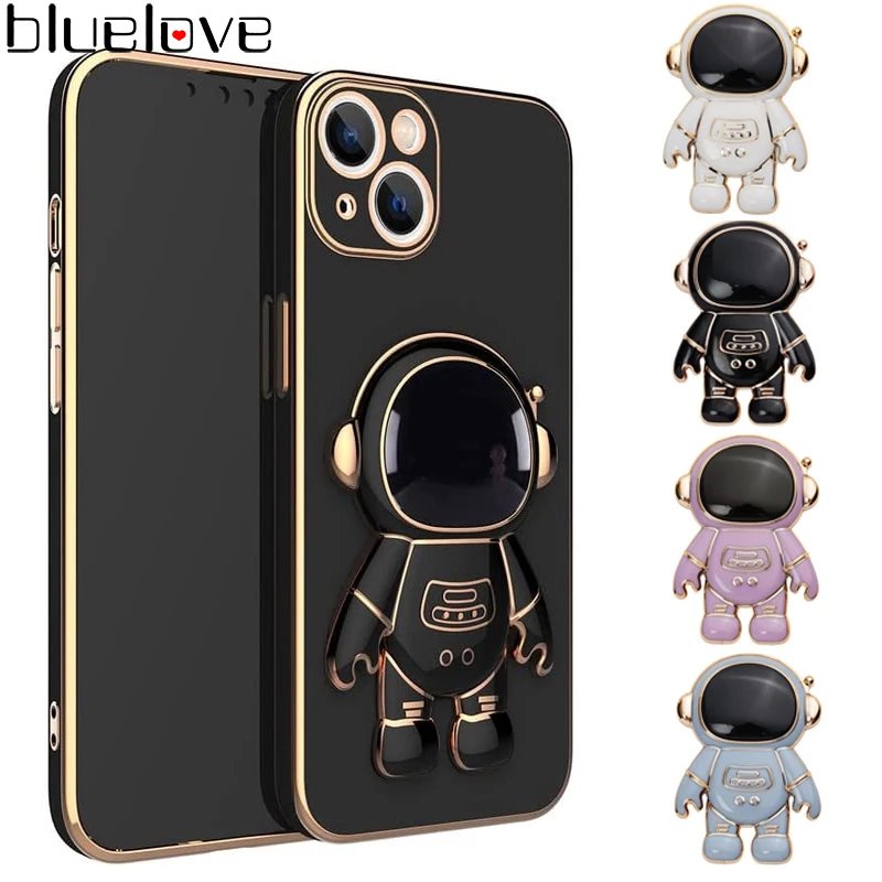 Giá Đỡ Điện Thoại Ẩn Hình Phi Hành Gia Hoạt Hình 3D Dễ Thương Có Thể Gập Lại