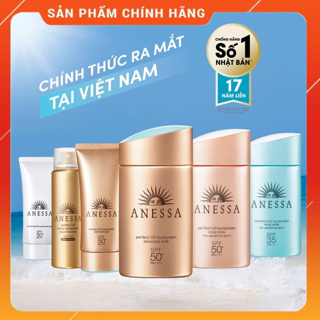 [CHÍNH HÃNG] ❤️Kem chống nắng Anessa Perfect UV Sunscreen Skincare Milk SPF 50+ PA++ dành cho Da Dầu & Da Dầu Mụn❤️❤️❤️