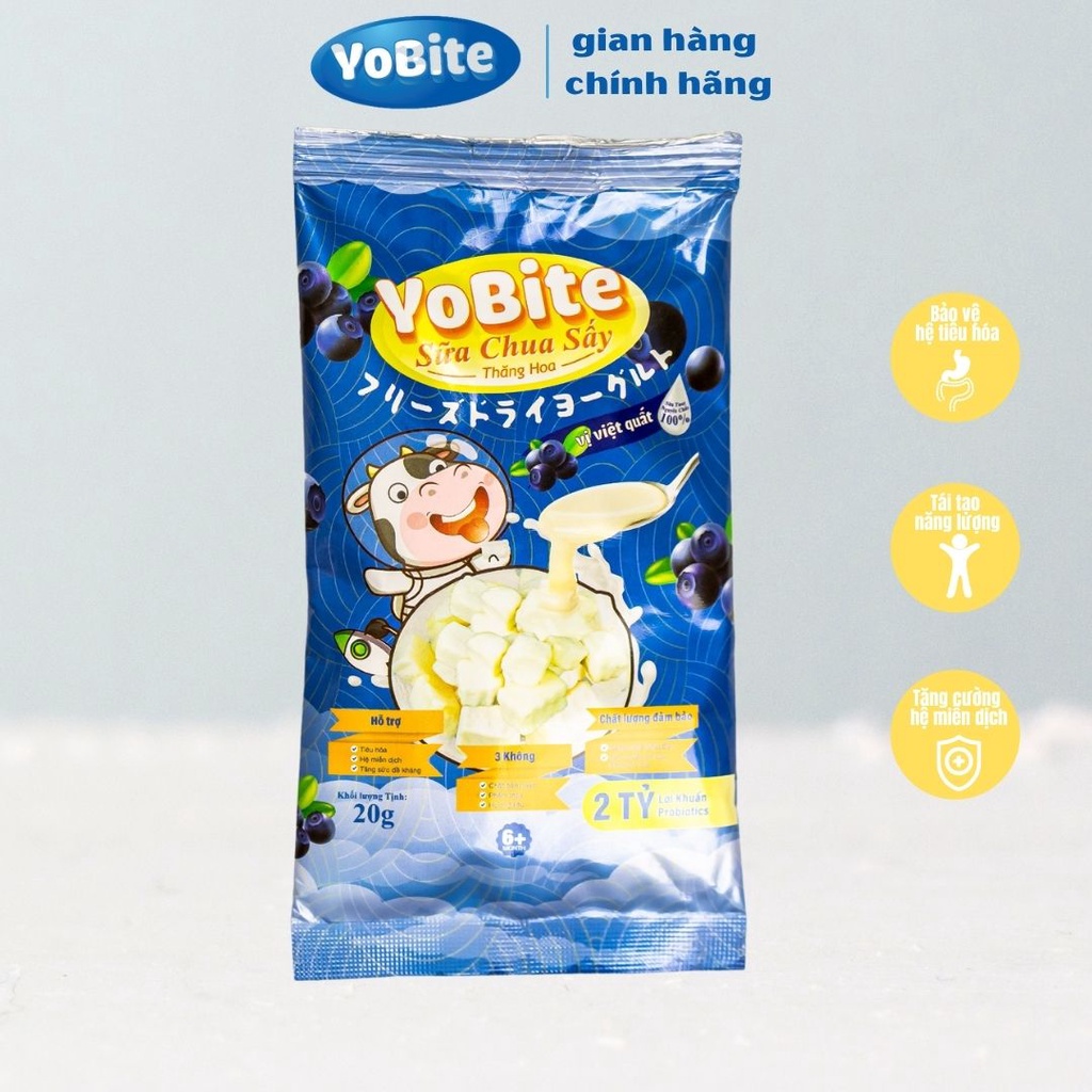 Sữa chua sấy thăng hoa Yobite Vị việt quất 20gr-Yobite