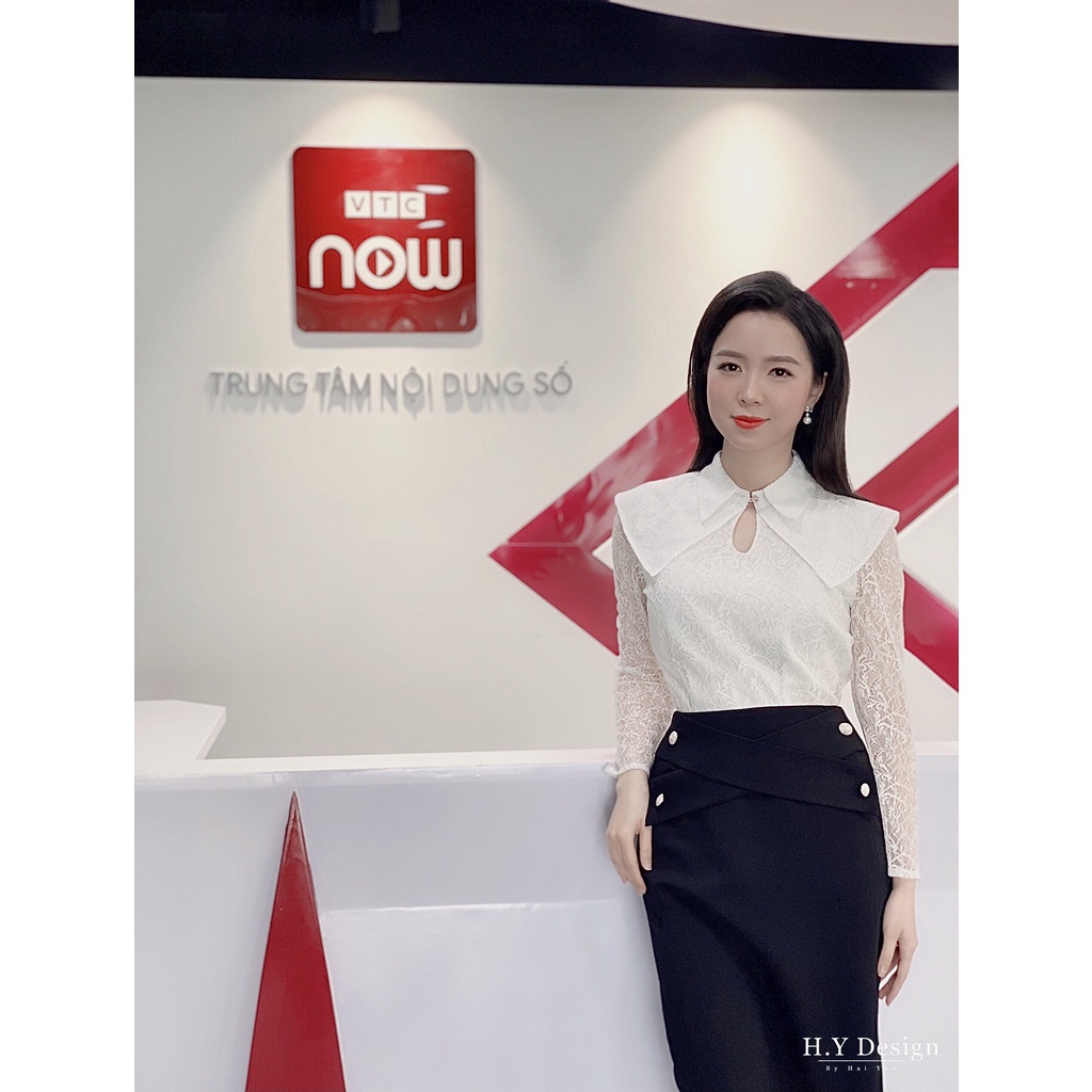 Áo ren 1 khuy trắng - AK015