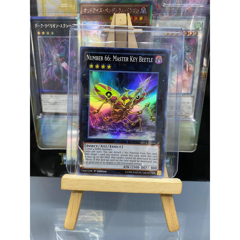 [ Dưa Hấu Yugioh] Lá bài thẻ bài Number 66 Master Key Beetle – Super Rare - Tặng bọc bài nhựa bảo quản