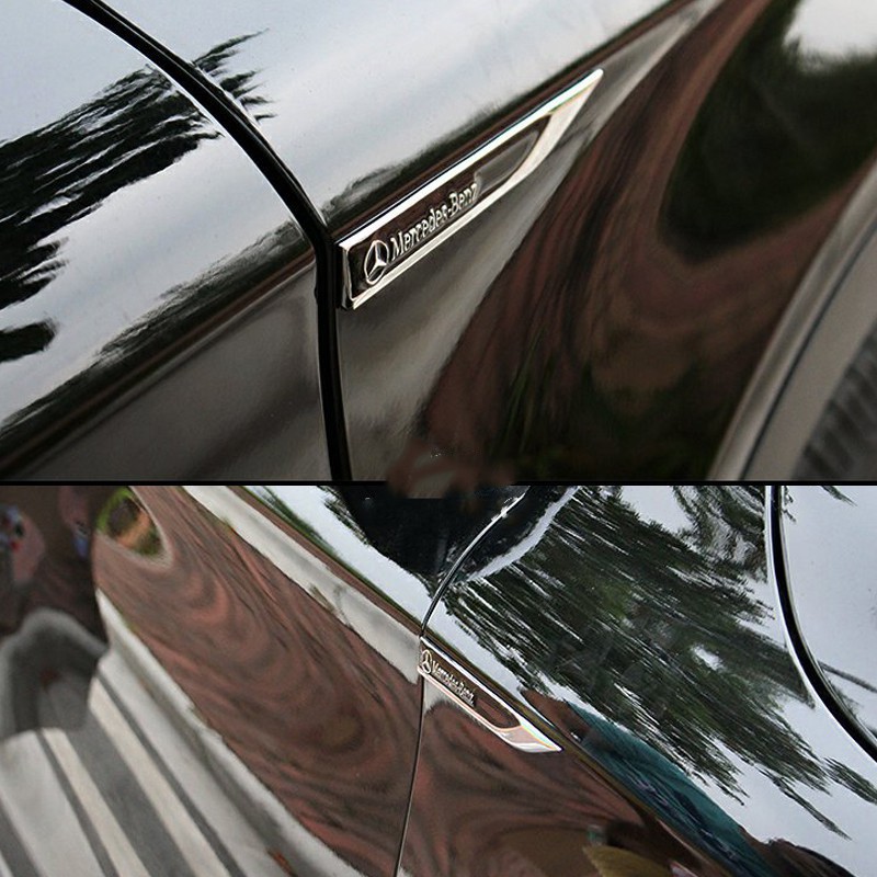 Logo kim loại trang trí xe Mercedes độc đáo