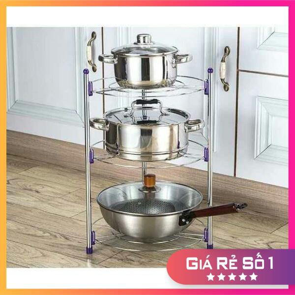 Kệ Để Nồi Xoong Chảo 𝗙𝗥𝗘𝗘 𝗦𝗛𝗜𝗣 Inox 304 Thiết Kế 5 Tầng Tiện Dụng KỆ NHÀ BẾP ĐỂ XOONG CHẢO NỒI NIÊU INOX