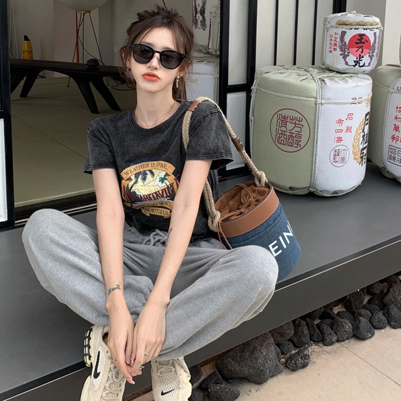 Áo thun YEYA form ngắn ngắn tay thời trang cho nữ