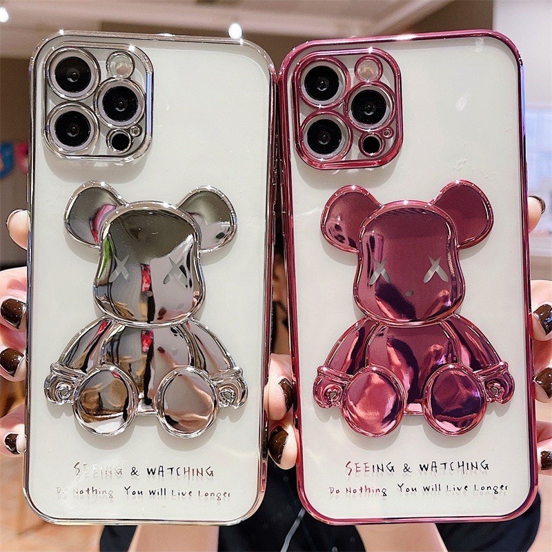 Ốp Lưng Iphone Gấu Kaws Viền Xi 6splus/7/7plus/8/8plus/x/xr/xs/11/12/pro/max/plus/promax/13promax