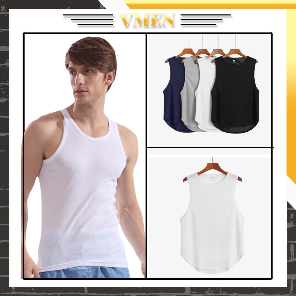 Áo ba lỗ nam thiết kế sát nách để chơi thể thao, tập gym Form Chuẩn - VMEN SHOP