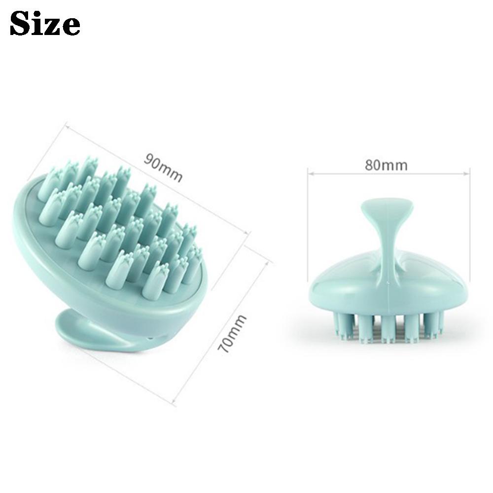 ANEMONE Bàn Chải Gội Đầu Bằng Silicone Mềm Giúp Tuần Hoàn Máu Và Mát Xa Da Đầu
