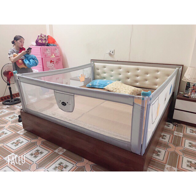Thanh chắn giường chắc chắn an toàn bảo vệ bé