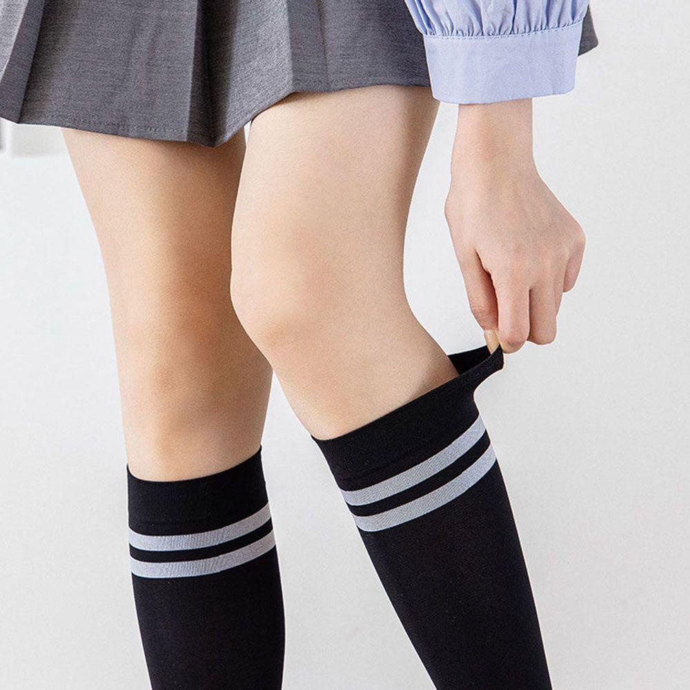 Vớ Thể Thao Dài Ngang Bắp Chân Kẻ Sọc Phong Cách Harajuku Gợi Cảm Cho Nữ