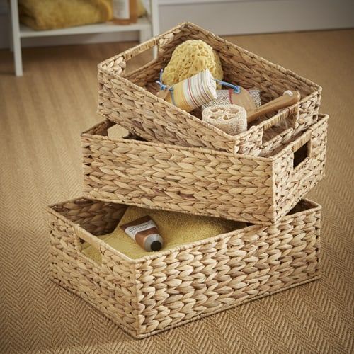 Giỏ Lục Bình đựng đồ đa năng - COMBO 3 GIỎ MINI, trang trí & decor nhà cửa