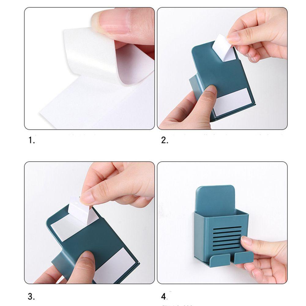 VANES1 Hanging Remote Control Holder Smartphone Home Storage  Box Storage Case Container Charging Rack Wall Mounted Phone Plug Stand Multifunction Home Bedroom Plug Holder Organizer/Multicolor