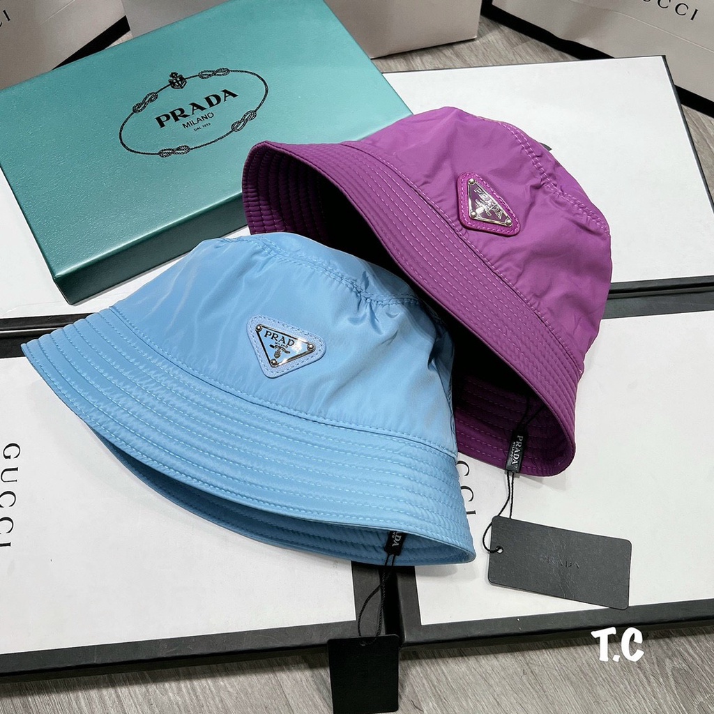 Mũ Bucket Prada , Nón Prada Nam Nữ Chất Liệu Vải Gió Dầy Dặn Thấm Hút Mồ Hôi Thời Trang