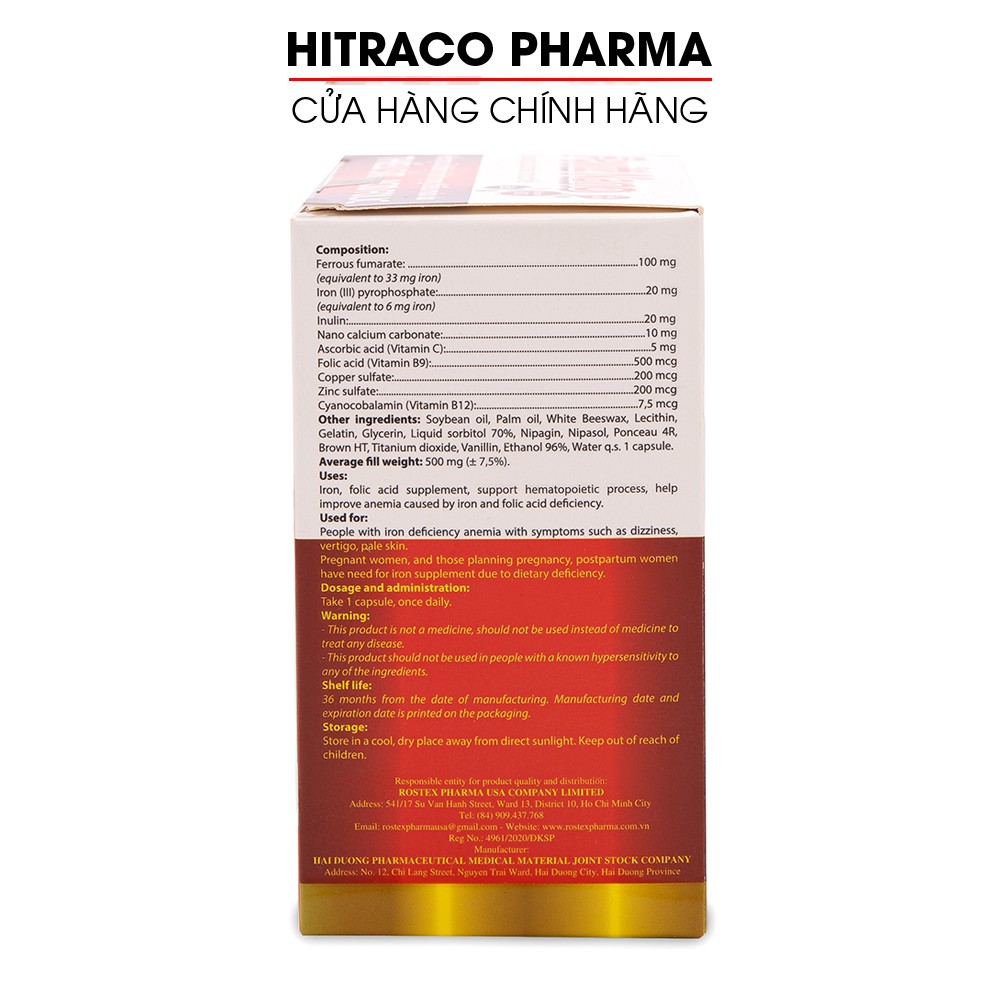 Viên uống bổ máu Fevitt Nano 3 mắt  bổ sung Sắt, Acid Folic cho người thiếu máu - Hộp 100 viên | BigBuy360 - bigbuy360.vn