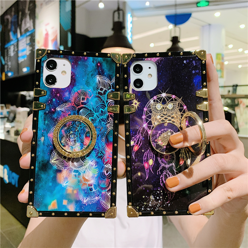 Ốp điện thoại dreamcatcher có nhẫn đỡ thích hợp cho IPHONE 6 6S 7 8 PLUS X XS MAX XR 11 12 13 PRO MAX SE 2020 13 MINI