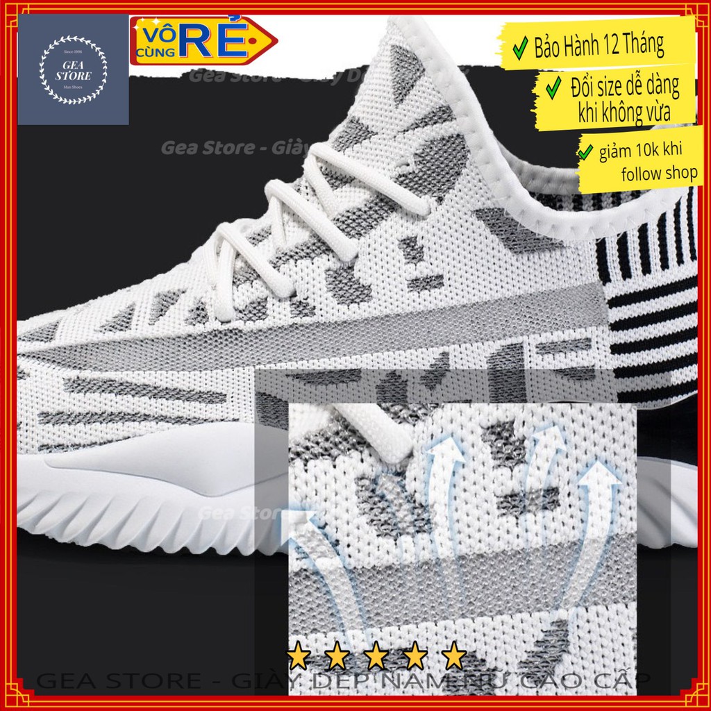 Giày sneaker nam Lưới màu đen, cam Gea giày đi tập gym, đánh cầu lông cap cấp phong cách hàn quốc - Mã GEATT03