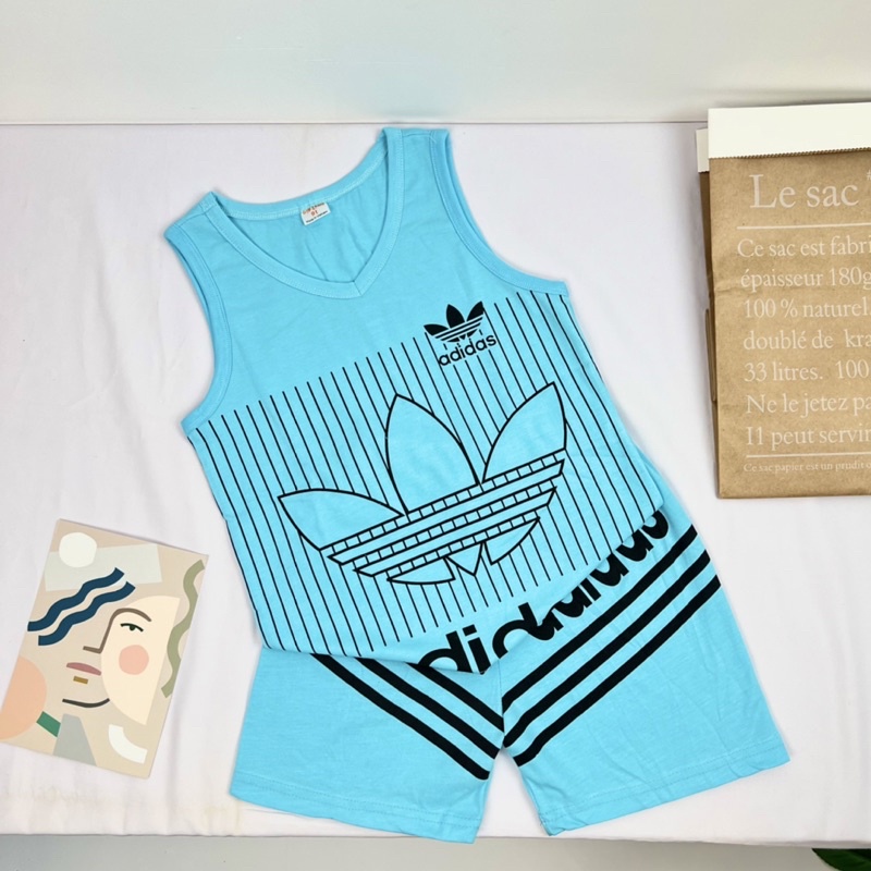 Đồ bộ bé trai size đại 8-10 tuổi sát nách cotton Jennie kids J477