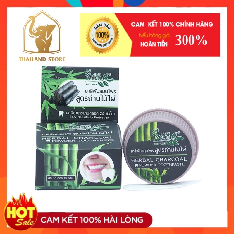 Bột Trắng Răng Than Tre Hoạt Tính Herbal Charcoal Thái Lan