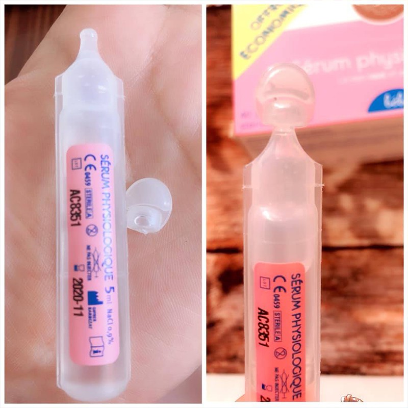 Nước muối sinh lý cho trẻ sơ sinh Physiologica Gifrer, nước muối sinh lý Pháp 40x5ml - Monnie Kids