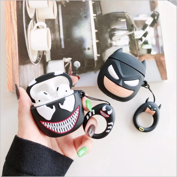 Vỏ Ốp Super Hero Airpods /Airpods Pro bảo vệ bao đựng tai nghe bluetooth 1/2/Pro/i12/i9/i7/tws chống va đập