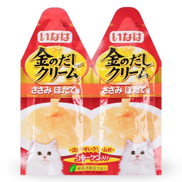 [Giao ngay Nowship/Grab] Súp thưởng cho mèo Inaba Kin no dashi cream 30g - Súp thưởng Inaba gói 30g