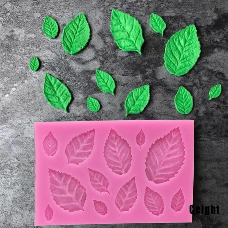 Khuôn Làm Bánh Chất Liệu Silicone Tự Làm Hình Lá Hoa Hồng