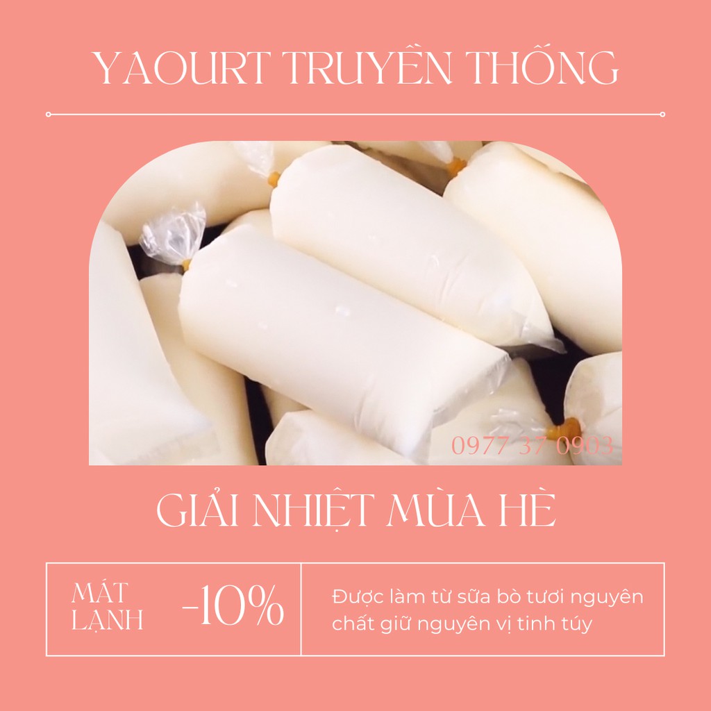 Yaourt (sữa chua bịch) nhà làm - 100% từ sữa bò tươi nguyên chất