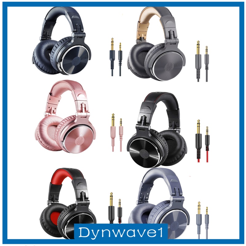 [DYNWAVE1] Pro-10 Over-Ear DJ Headphone Headsets with Mic for Studio Monitoring Mixing