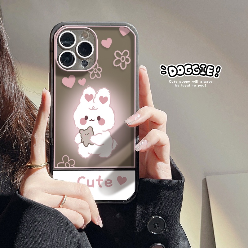 Ốp Điện Thoại Họa Tiết Hoạt Hình Chú Gấu / Thỏ Hồng Cho IPhone 12 13 11 Pro 8 7 6 6S Plus XS MAX X XR SE 2020