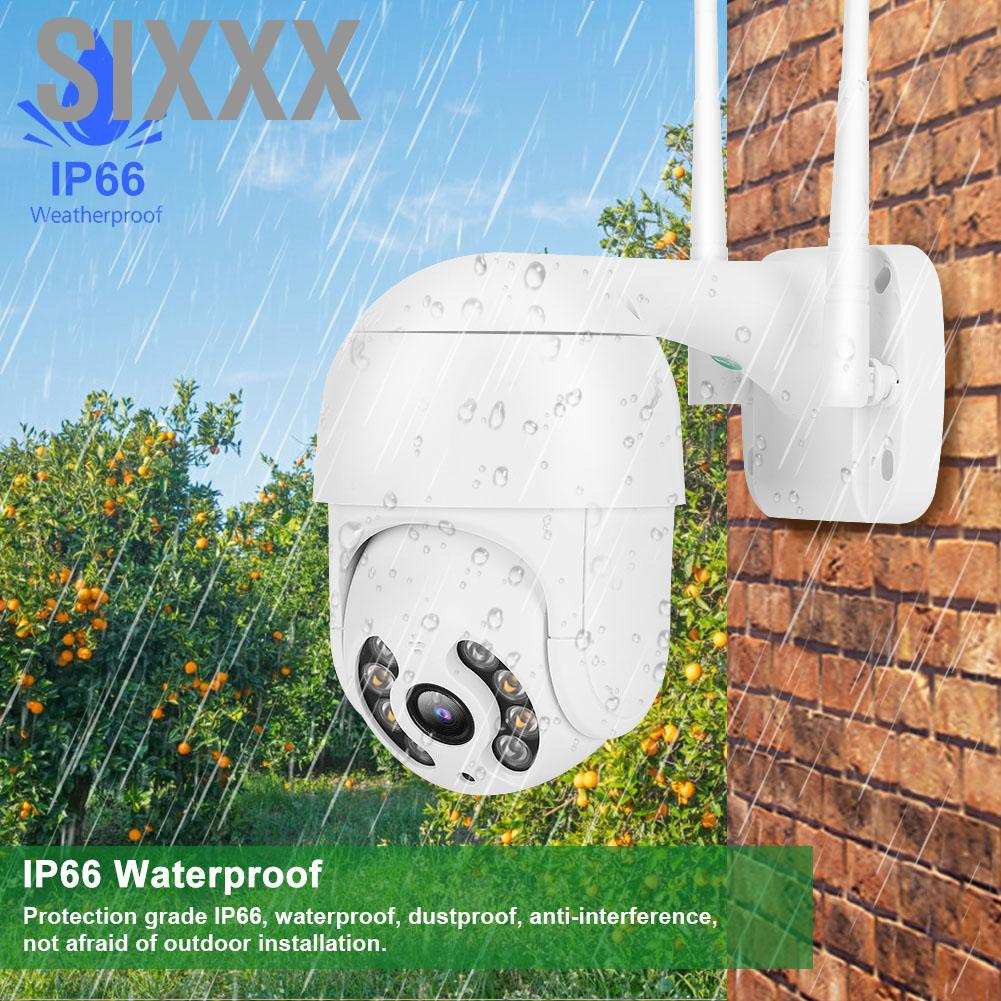 Sixxx 1.5in Mini IP Doom Camera Waterproof 1080P Wireless Wifi Night View 8 Lights 110-240V for icsee