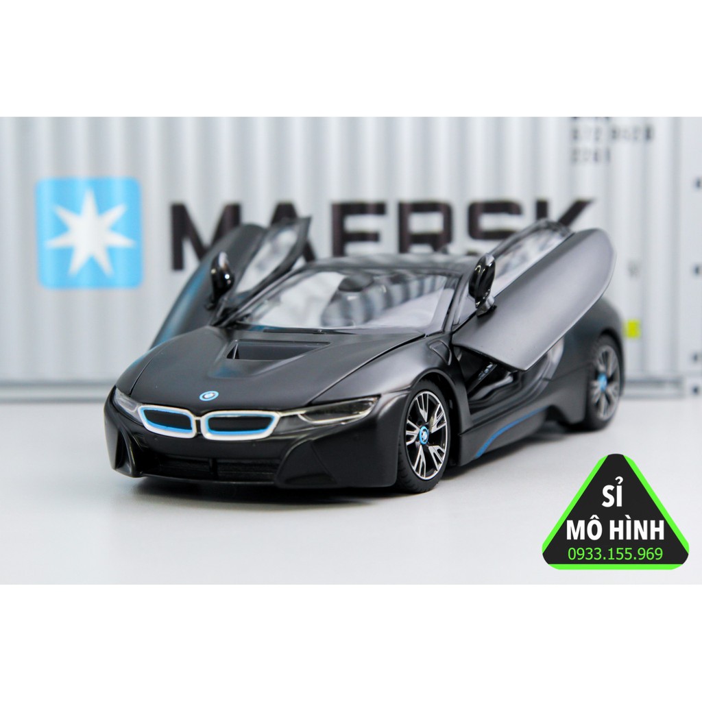 [ Sỉ Mô Hình ] Mô hình xe BMW I8 Rastar 1:24 Đen